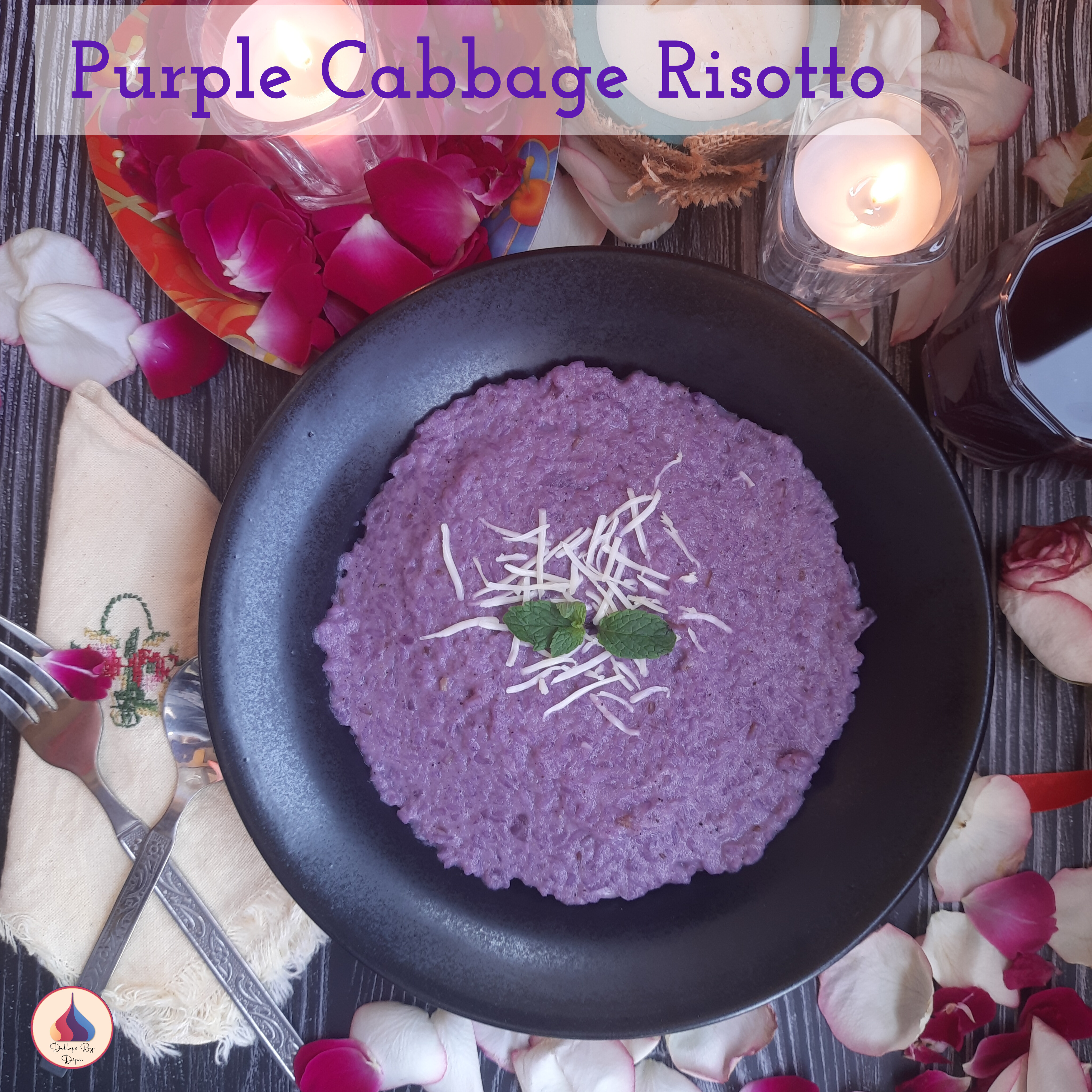 Purple Rice Risotto PURPLE CABBAGE RISOTTO – DOLLOPS BY DIPA